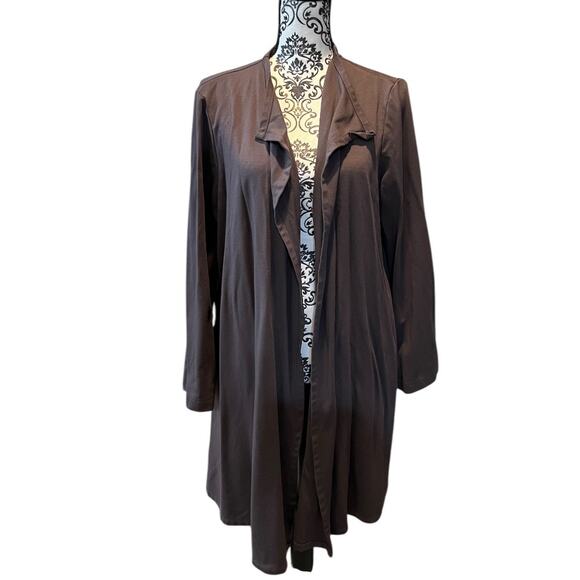 Bryn Walker Open Front Long Cardigan brown size L - Picture 1 of 11